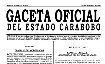 Este viernes se reactiva recaudación en peajes de Carabobo