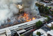Pavoroso incendio en Hospital San Borja Arriarán de Santiago de Chile e incidente en refinería de Concón de Valparaíso