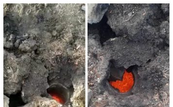 ¡Fin de mundo! Presunta lava volcánica derribó poste del alumbrado público tras derretir su base de hierro en Valencia