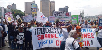 Trabajadores en Caracas protestaron en contra de la "desaparición del salario"