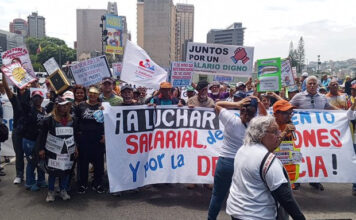 Trabajadores en Caracas protestaron en contra de la "desaparición del salario"